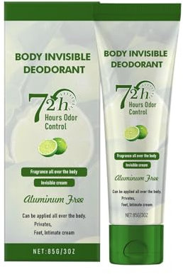 72 Hours Fresh Deodorant Body Cream,Aluminum Free Invisible Cream Deodorant,Fruit Scent Citrus Fragrance,Underarm Sweat for Man & Woman,Fresh and lasting 85g (1PCS)