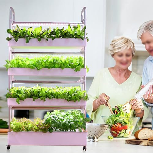 Juego de torre hidropónica para jardinería interior, maceta hidropónica vertical para cultivar hierbas, frutas y verduras, diseño de 48 agujeros