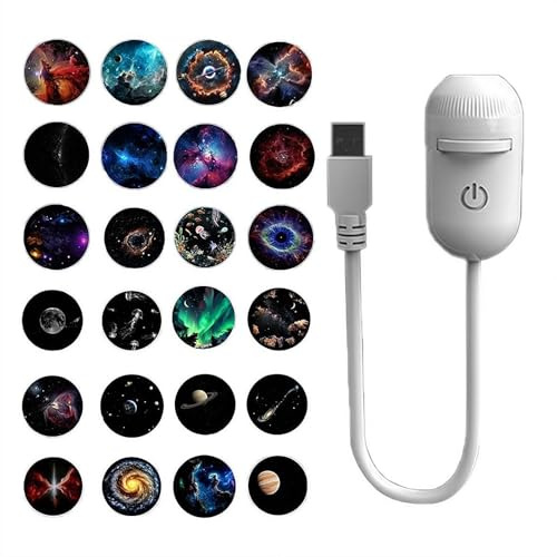 2-i-1 USB galaxprojektor nattlampa, one-touch-kontroll med dimbara och justerbara lägen, bärbar stjärnhimmel projektor för bil, sovrum, resor och barnrum