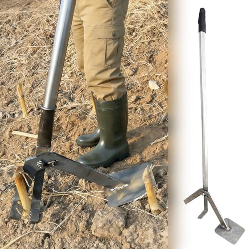 Herramienta manual para quitar tocones – Extractor y elevador sin esfuerzo para raíces de árboles pequeños, tocones, cepillo y malas hierbas – Equipo de extracción rápida de postes de madera