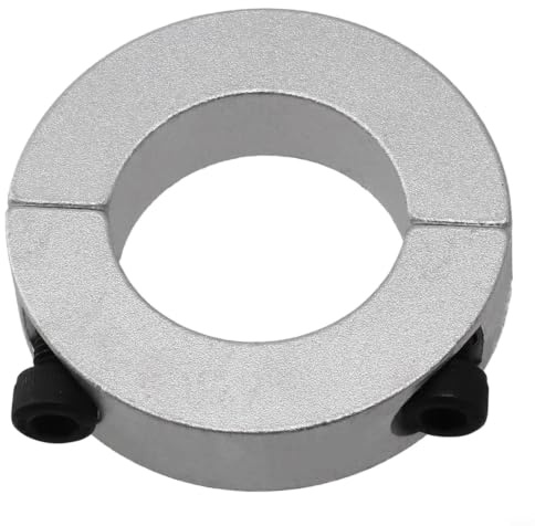Moliuoly Tvådelad vågklämma av aluminiumlegering, dubbelslits spännring för vågor och drivning med skruvar, silver, inre Ø 12 mm, 1 st, för maskinteknik (35 mm)