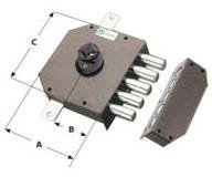 MOTTURA SERRATURA SOVRAPPOSTA 30.401DX VERNICIATA