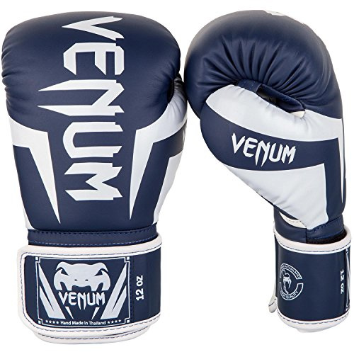 Venum Elite Boxhandschuhe - Weiß,Marineblau - 14 Oz