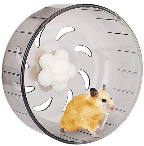 iFCOW Laufrad für Hamster, 13,2 cm Acryl-Kunststoff sehr leise Laufrad Spielzeug für kleine Haustiere Hamster (13CM)