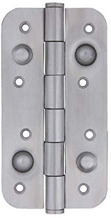 Jdel Bisagra Seguridad para Puerta sin remate Canto Redondo Radio 12 niquel 150x80