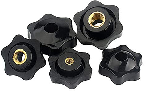 10 Pcs Black Thumb Screw, M8 38mm Star Head Threaded Knurled Thumbscrew Grip Knobs Clamping Screw for Machinery Latche