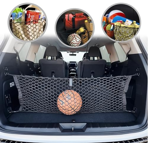 Envelope Style Automotive Elastic Trunk Mesh Cargo Net for Subaru Ascent 2019-2025 - Premium Trunk Organizers and Storage - Luggage Net for SUV - Best Car Organizer for Subaru Ascent