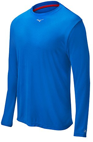 Mizuno Men's NXT Long Sleeve Tee, Royal, Large