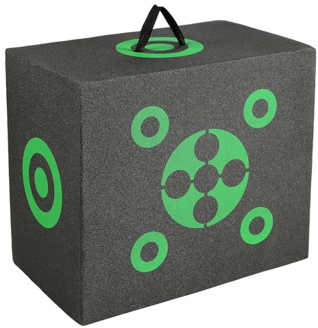 VEVOR Bogenschießen-Ziel, 40,6 x 45,7 cm, Allseitiges Schießen, Bogenschießen, tragbares Bogenschießen-Ziel mit Tragegriff, einfache Pfeilentfernung, Gute Sichtbarkeit, leicht, einfach zu