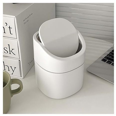 LTHERMELK Bidoncino Bagno, In Plastica Cestino Bidoni Immondizia -2 L | secchio Con Coperchio Pattumiera Bagno Piccola, Per Famiglia, Soggiorno, Camera Da Letto, Bagno, Ufficio