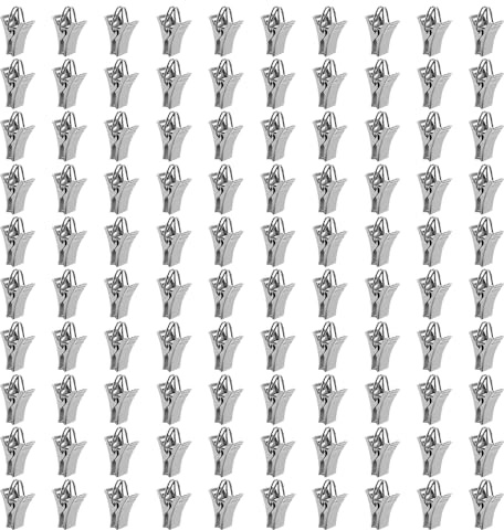 UMCHU 100 Stück Vorhang Clips,Edelstahl Clips Haken für Vorhang