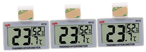 MILISTEN 3St Thermometer Hygrometer raumfeuchte messgerät Einsiedlerkrebs essen Reptilienthermostat Tier digitale Temperaturanzeige hängende Temperaturanzeige Schildkröte Terrarium Panzer