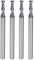 QUARKZMAN 4Pcs Fraises à Bout Carré de 3mm de Diamètre et de 4mm de Queue, 2 Flûtes, en Carbure Hrc45 Revêtu d'Altin, pour le Fraisage de Finition Cnc, Noir