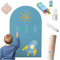 Mithreel Magnettafel Kinder – Selbstklebende Wandtafel in Bogenform mit Pastellfarben und Kreiden – Montessori Magnetwand – für Mädchen und Jungen – Kinder Magnettafel Wand (Aquamarin 120 X 60 cm)