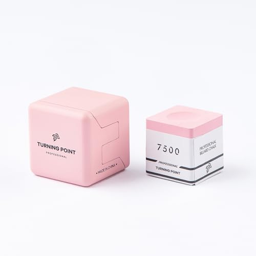 TP7500 | TP Chalk 7500 | TurningPoint Professional Billiard Pool Cue Chalk with Aluminum Holder-Available in Pink
