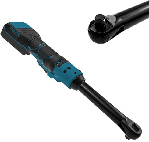 3/8 tum utökad sladdlös spärrnyckel för Makita 18 V-seriens batterier, utökad 16 cm lång stång, 320 varv/min, 80 N.m elektrisk spärrnyckel med inbyggt LED-ljus