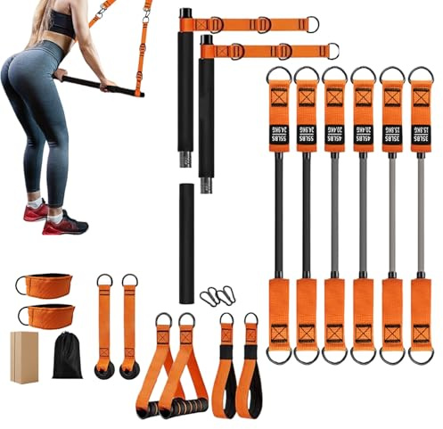 Kit de barre de pilates pour femme, équipement d'exercice pour salle de sport | Équipement de pilates portable pour épaules, taille, jambes, habitants d'appartement, professionnels, chercheurs
