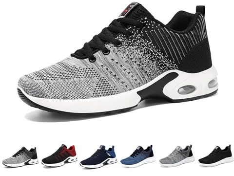 Ortopediska bowlingskor för män – högerhänta breda sneakers för komfort och prestanda, Svartgrå vadderade sulor, 43 EU