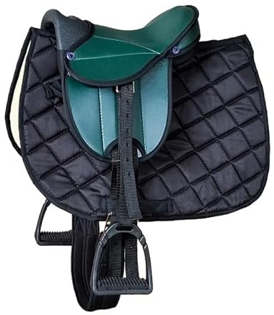 German Riding Shetty Sattelset Little Colour Star Teal - idealer Holzpferd Sattel