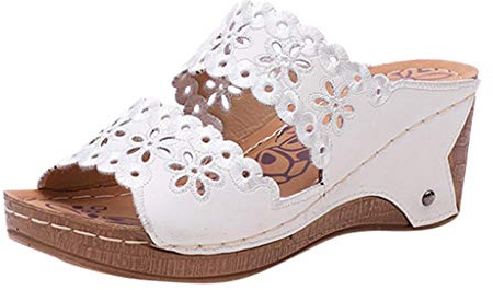 Women's Summer Sandal Wedge Heel – Spartan Sandals Women Summer Shoes Comfortable Nude Feet Chic Walking Mules Casual Barefoot Platform Mule Open Breathable Sandalette