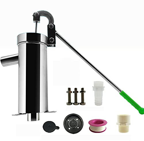 SHZICMY Schwengelpumpe Handschwengel Pumpe Edelstahl Haushalt Manuelle Wasserpumpe Brunnen Seglerpumpe Gartenpumpe Handpumpe Wasserpumpe