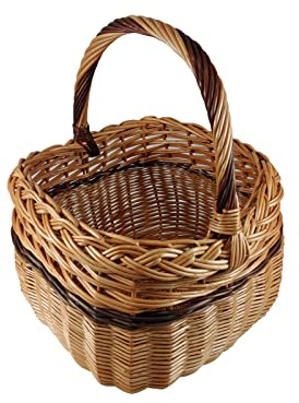 Korgkorg för frukt – grönsaker eller svampar picknickkorg – naturligt nät 32 x 30/H 24/40 cm