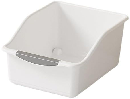 JISADER Organizador de gabinete de Cocina, Caja de Almacenamiento de artículos Diversos, contenedor versátil Que Ahorra Espacio para gabinete y encimera de, Low White L