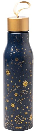 Grupo Erik Bouteille d'eau en métal 500 ml – Astral | Bouteille d'eau chaude et froide en acier inoxydable – Jolies bouteilles de voyage pour salle de sport | Cadeaux de lune, étoiles de moins de 9 kg