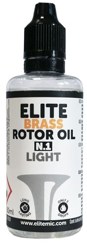 ELITE BRASS Rotor Oil N.1 Light – Aceite Ligero para Rotores de Instrumentos de Viento Metal | Lubricante Profesional para Trompa, Trombón, Tuba y Bombardino