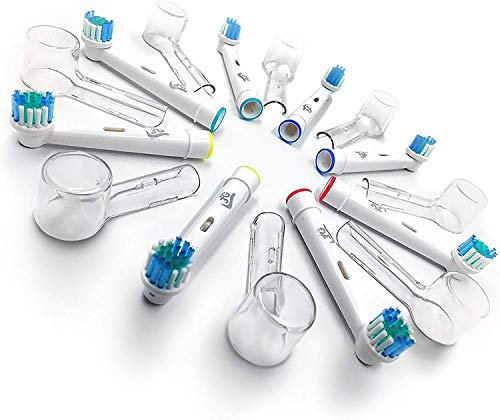 8 Testine di Ricambio Compatibili Precision Clean Generiche 3AG + 8 Copritestine di Protezione Igienici per spazzolino elettrico Sensitive, Professional Care, Vitality, ecc