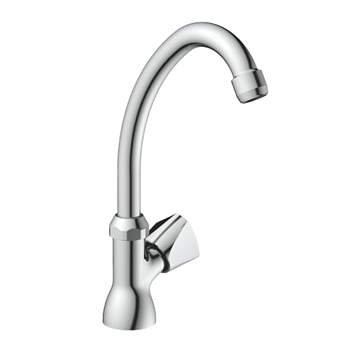 SCHÜTTE Kaltwasserhahn CARNEO, Armatur, Wasserhahn Bad nur für Kaltwasser, Standventil zum Schwenken, 37970, Chrom