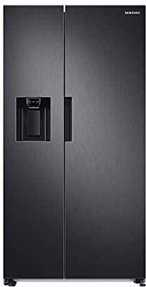 Samsung RS6JA8811B1/EG Side-by-Side Kühlschrank, 178 cm, 634 ℓ, 225 ℓ Gefriervolumen, Space Max Technologie, Premium Black Steel