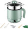 Hot Pot électrique multifonction avec Cuiseur à Vapeur, Pot Récipient Alimentaire Pour conservation de la chaleur, Portable PoêLe Multifonction Parfait Pour Nouilles/PâTes/œUfs/Soupe/Steak