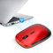 Tosuny Kabellose Maus, Ultradünne 2,4-G-Funkmaus 1200 DPI USB Ergonomische Gaming-Maus Laptop-Computer Optische Maus, 360 ° -Winkel, 10 M Steuerabstand (Rot)