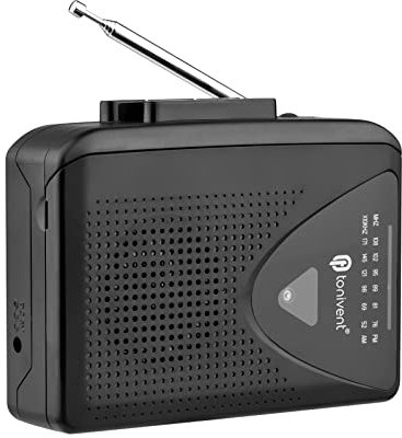 summina Cassette Player Portable AM/FM Radio Auto Stop Stereo Tape Player with 3.5mm Earphone Jack Adjustable Volume for Home School Travel