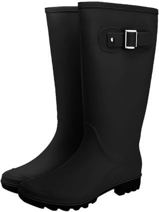 YIzdegg gummistövlar dam rosa, gummistövlar dam höga, trädgårdsskor dam vattentäta ankelstövlar dam regnskor dam sommarskor dam med halkfri sula storlek: 36–41