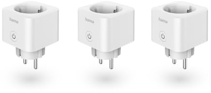 Hama |Enchufe Inteligente WiFi - Pack 3 (Compatible con Matter, Control por Voz, 3680W, App Smart Home, Alexa & Google Assistant, Sin Hub, Programable) Blanco
