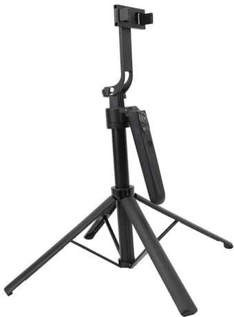 Selfie Stick Quadripod med Fjärrkontroll, Inomhus Utomhus Live Videofotograferingsställ för Alla Smartphones, Aluminiumlegeringsmaterial