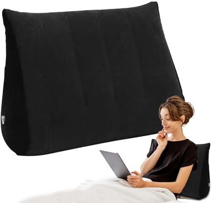 Erconsso Almohada Inflable En Forma De Cuña,Cuña Inflable para Cama - Soporte Ergonómico para Lectura, Posición Sentada Y Confort Postural