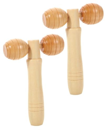 Homoyoyo 2piezas Martillo de Masaje Rodillo Masajeador para Piernas Herramienta de Masaje Facial y Manual para Relajación Post-deporte Casa o Gimnasio