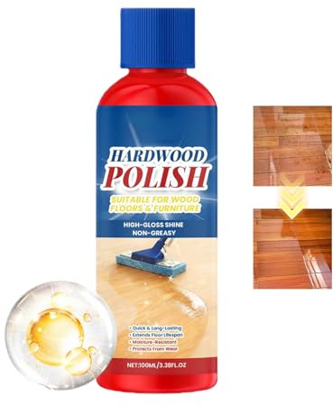 Floor Polisher - Hardwood Polisher | Scratch Repair Waterproof 100ml | Laminate Floor Cleaner | for Bedroom, Entryway, Living Room, Apartment, Cabinet, Table, Estan