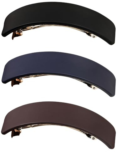 YFTRFR 3 Piezas Pasadores Franceses Vintage para Mujer Elegante Clip de Pelo Automático Clips para el Cabello Francés Fino y Grueso Pasadores Pelo Mujer Estilo Clásico Vintage