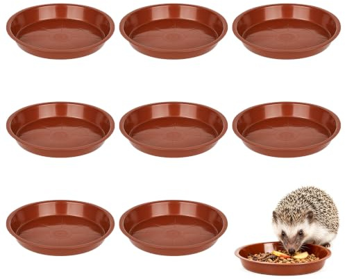 PYserne 8 comederos para erizos, comederos para comida y agua, cuenco para erizos para dragones barbudos, cobayas, hámster enano, pequeñas mascotas, uso al aire libre, jardín de vida silvestre