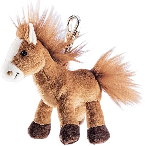 Schaffer 0232 porte-clés peluche cheval, Marron