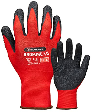 Blackrock Pro-Grip Arbeitshandschuhe, strapazierfähig, Latex-Gummi | Latex-Gummi Handhabung, Gartenarbeit, Bauarbeiter, Bau, dicke Sicherheitshandschuhe, Heimwerken, Forstwirtschaft, DexraFit