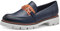 MARCO TOZZI by Guido Maria Kretschmer Damen Slipper mit Blockabsatz Elegant, Blau (Navy Comb), 38 EU