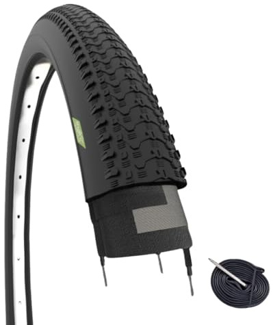COPERTONE PNEUMATICO 27.5 x 2.10 (54-584) + CAMERA D’ARIA CON VALVOLA FRANCESE BICI MTB GOMMA STRADALE BICI UOMO OFF-ROAD STERRATO TREKKING