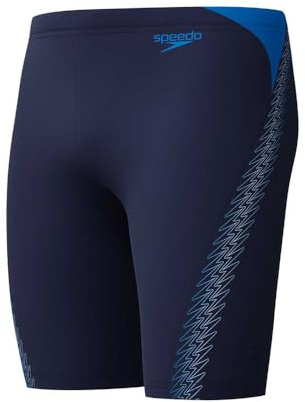 Speedo Herren Hyperboom Splice Jammer Schwimmhose | Schnelltrocknend | Training | Fitness | Chlorbeständig Lagoon Blue/Celeste 32