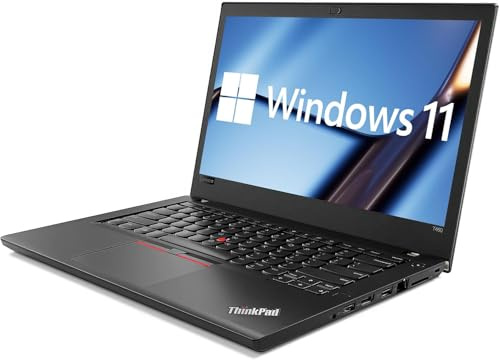 Lenovo ThinkPad T480 Ordinateur Portable, 14 Ordinateur Portable d'entreprise, Intel Core i5-8350u, 8 Go de RAM, 256 Go de SSD, Type-C, HDMI, Clavier QWERTY, Windows 11 Pro (Rénové)