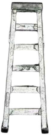 PETSOLA Escalera Tijera Industrial Escalera en Miniatura para Modelistas, Dioramas, Negro